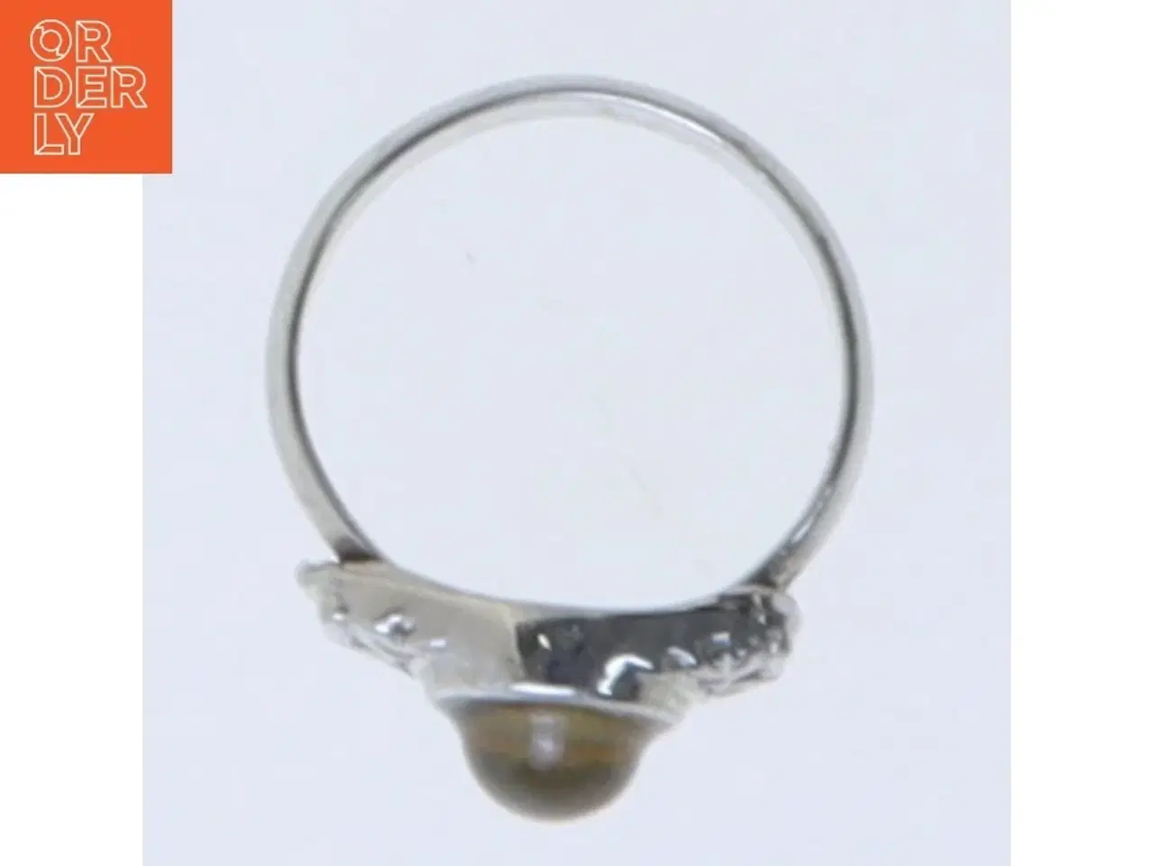 Billede 2 - Sølv ring med blå sten (str. 51 mm)