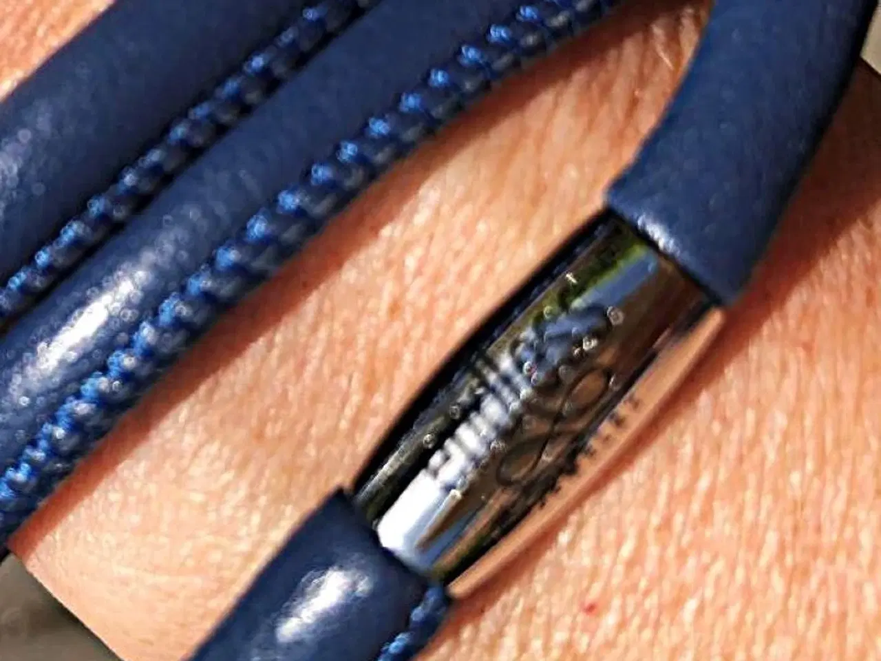 Billede 6 - Endless armbånd i blå læder