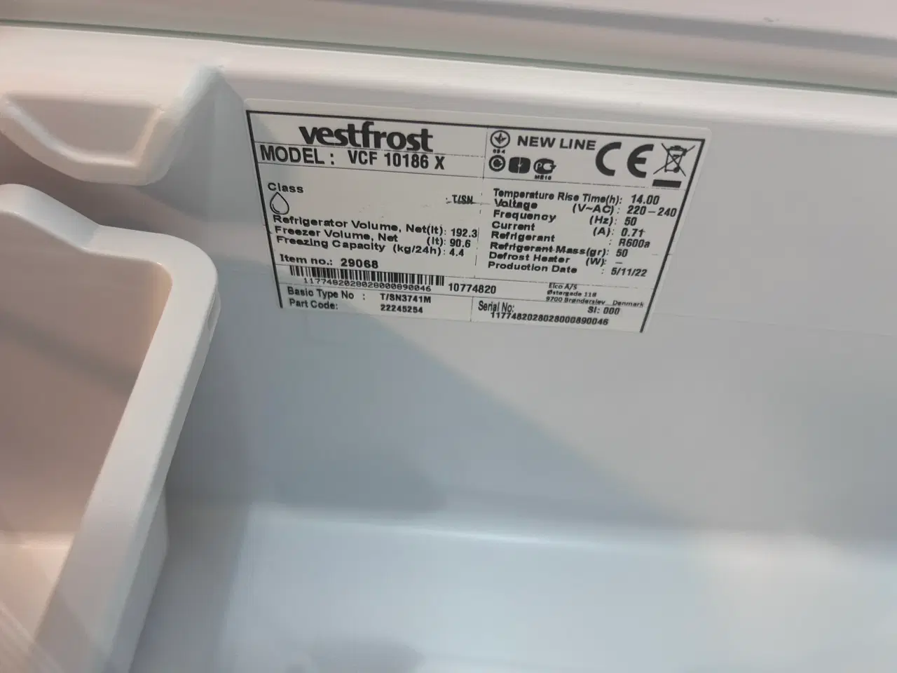 Billede 5 - Flot og velholdt Vestfrost kølefrys i stål