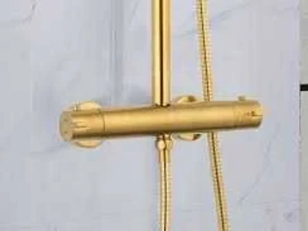 Billede 4 - Nortiq brusesystem i antik messing med termostat og Ø22 cm brusehoved