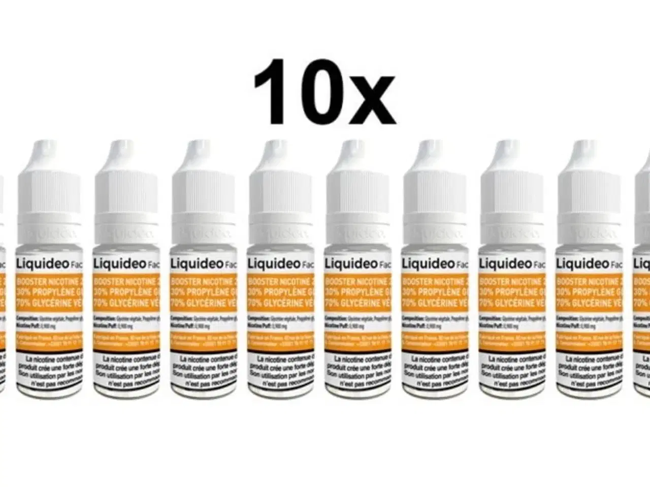 Billede 1 - 10 x 10 ml Nikotin booster 20 mg 50/50