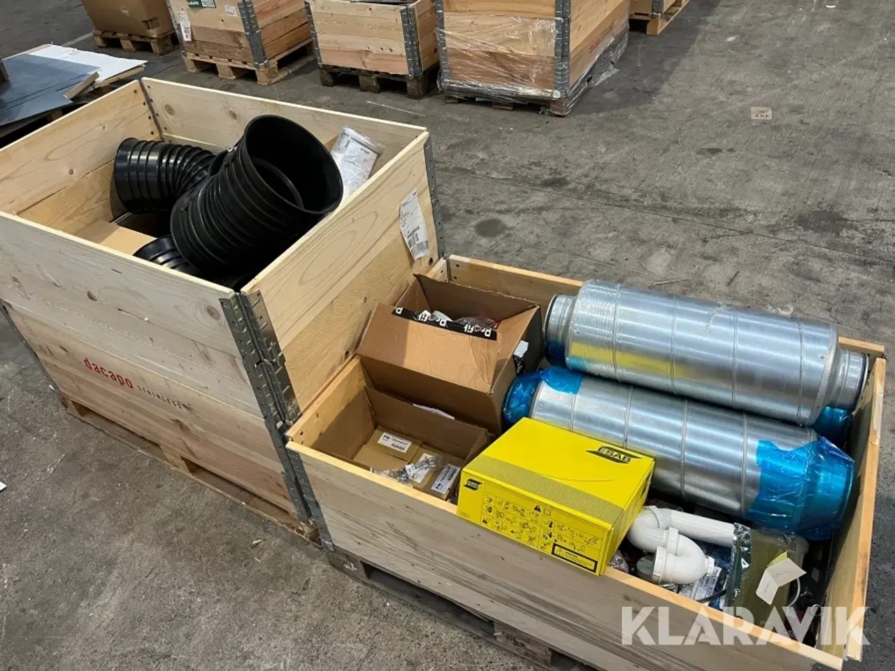 Billede 1 - Lot - rottespærre, lyddæmpere, svejsetråd og øvrigt - 2 paller