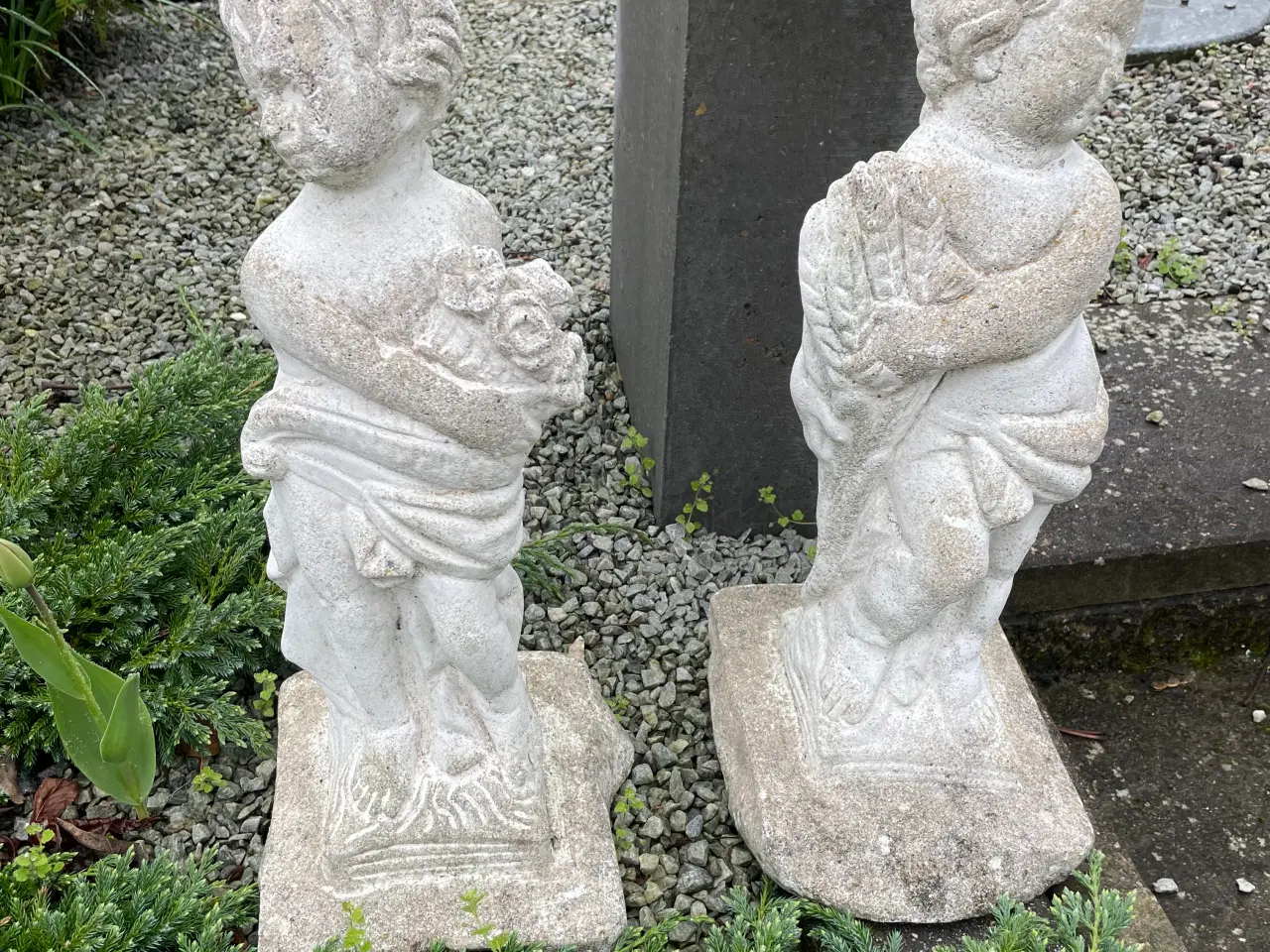 Billede 1 - Gamle havefigur med patina 