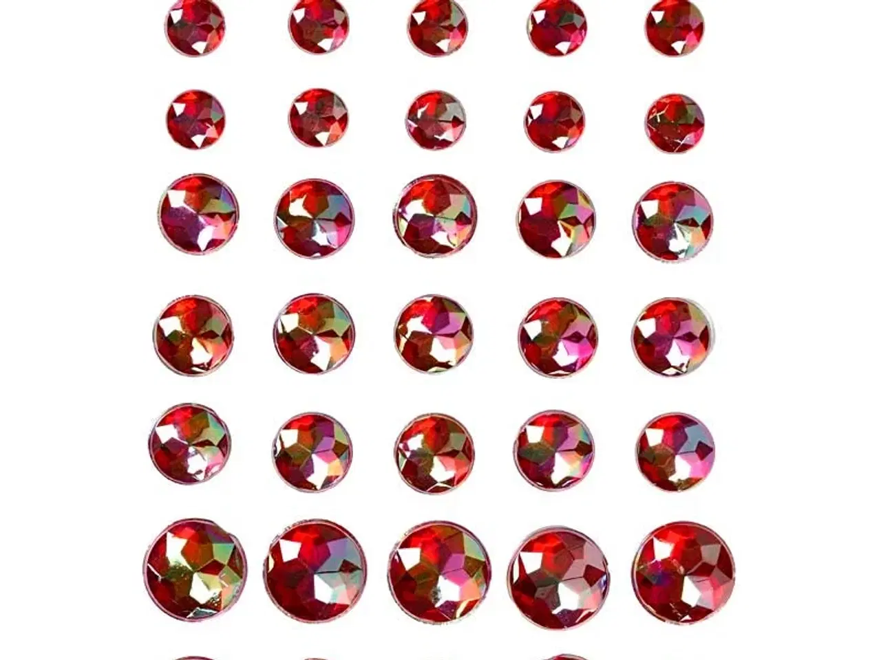 Billede 1 - Røde Rhinsten 6-10 mm, 40 stk. til kreative projekter