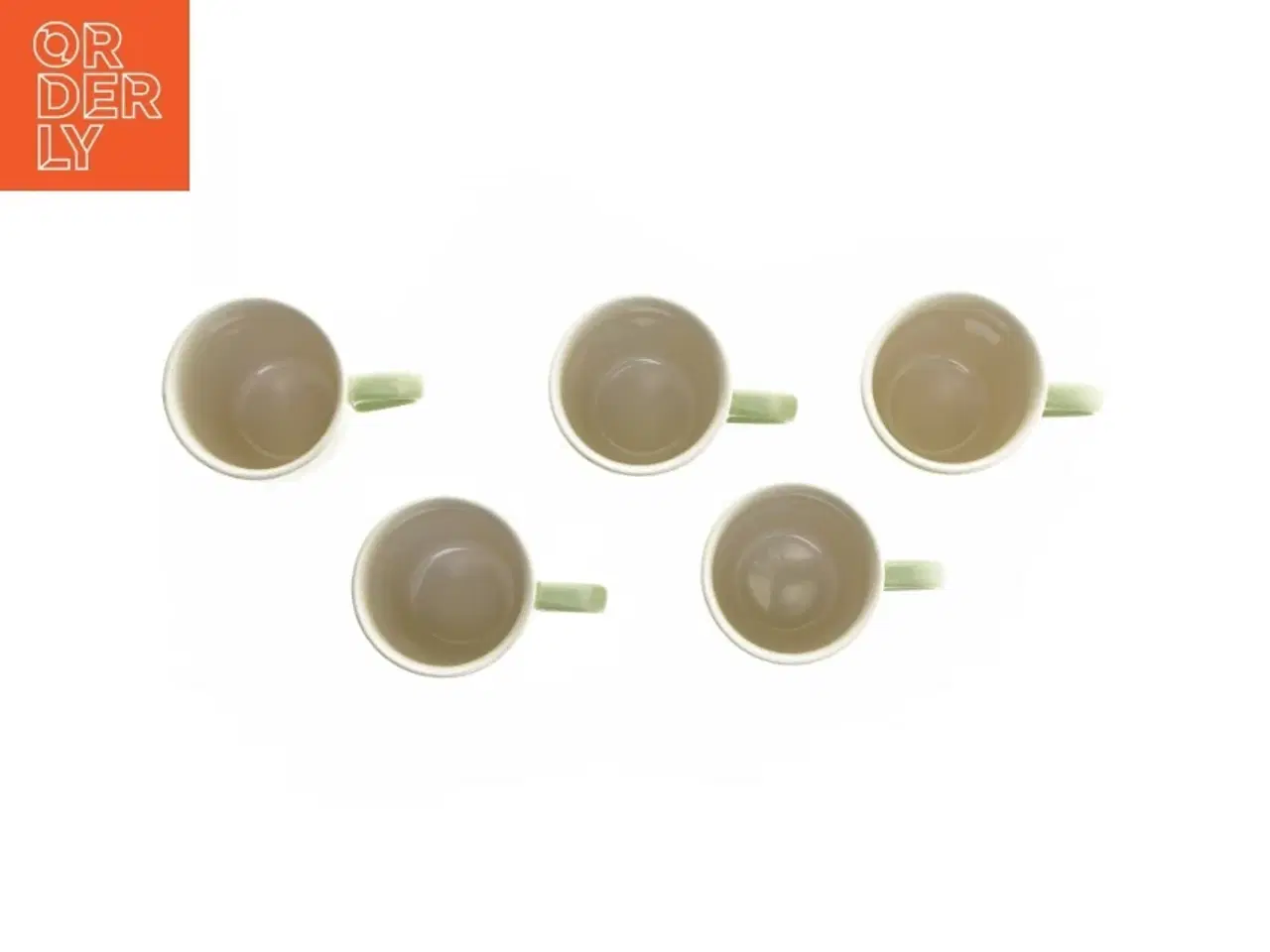 Billede 4 - Sæt med 5 lysegrønne krus (str. Ø 8,5x11 cm)