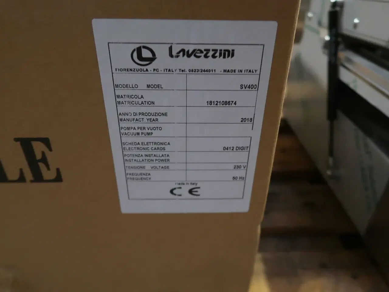 Billede 4 - Lavezzini SV400 pakkemaskine - NY