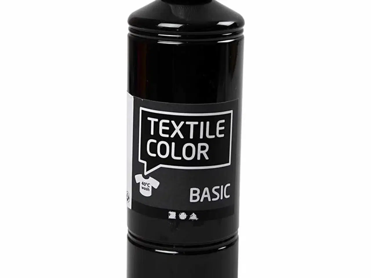 Billede 1 - Textile Color Sort 500ml - Højkvalitets Tekstilmaling