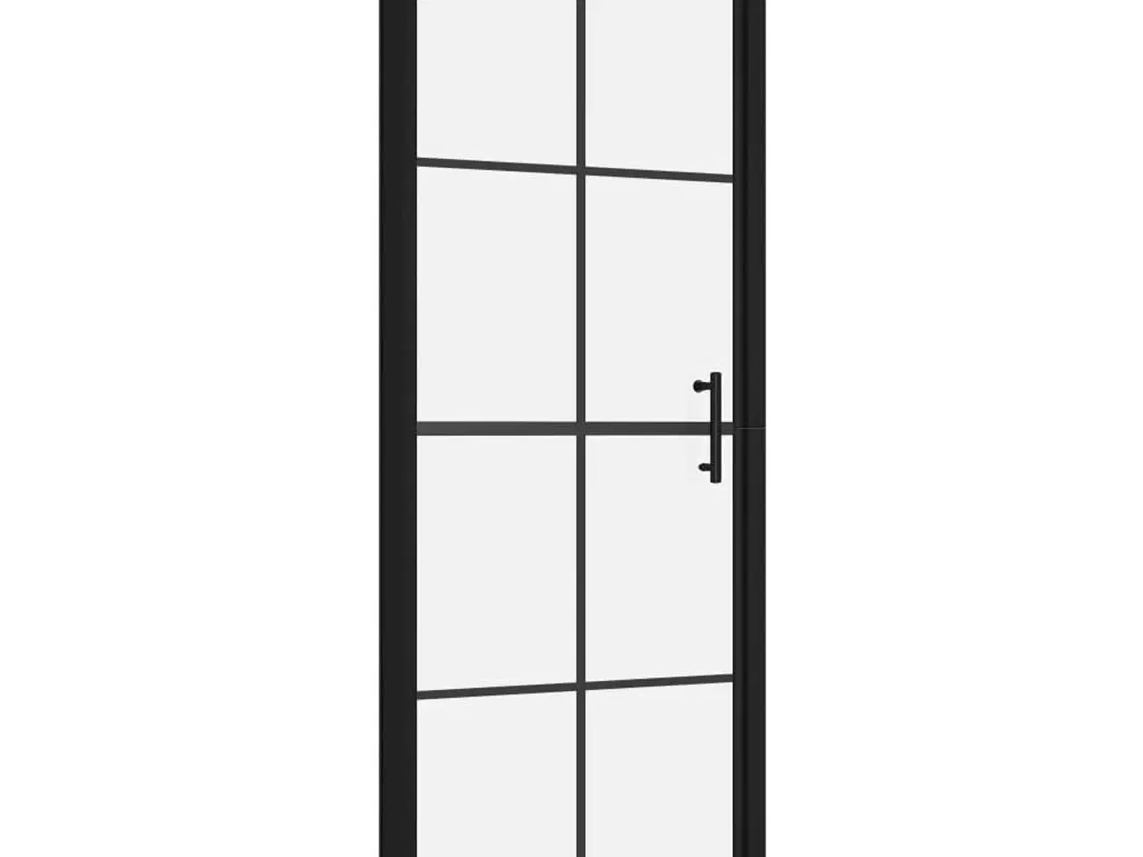 Billede 2 - Brusedør 81x195 cm hærdet glas sort