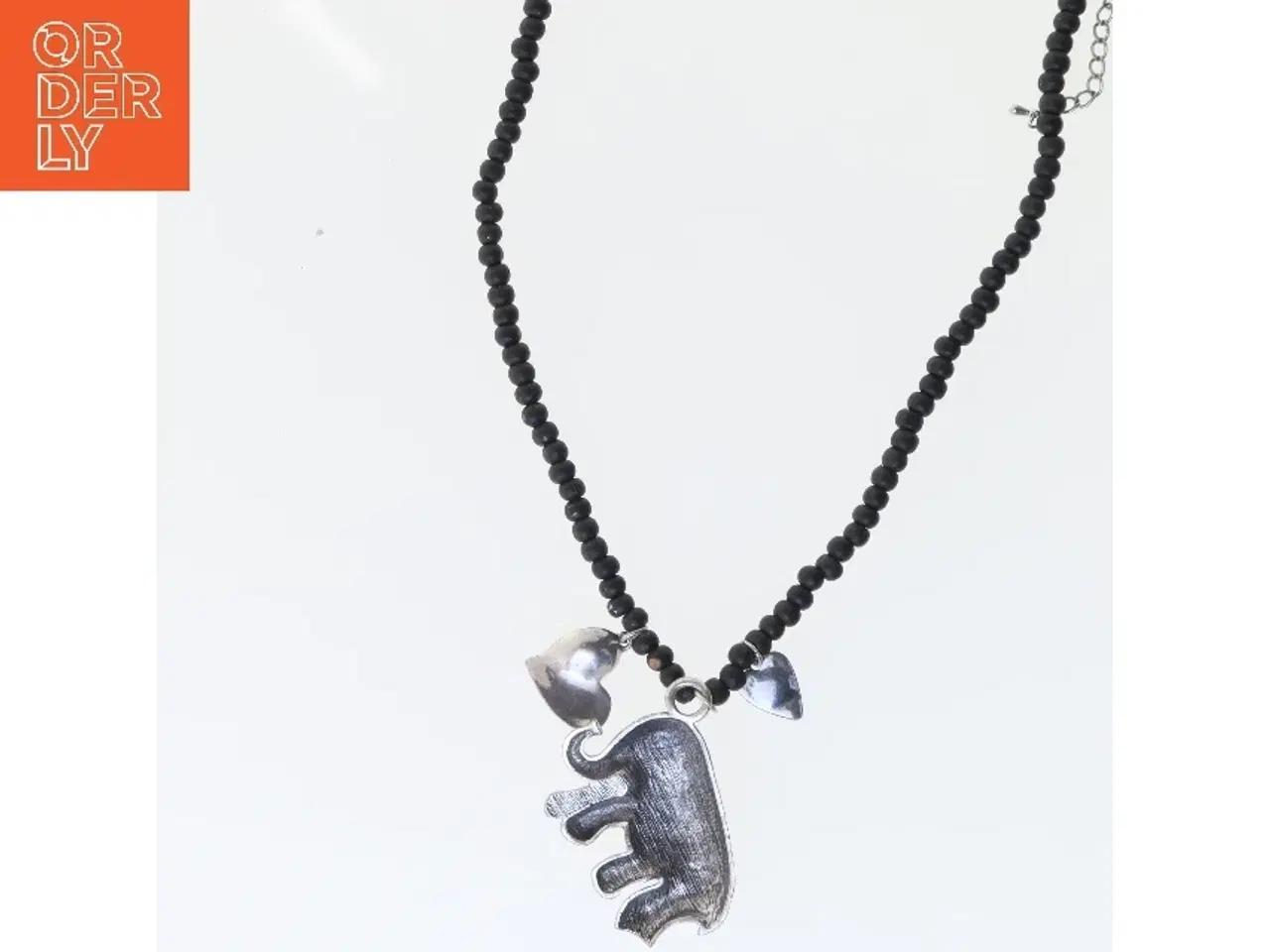 Billede 2 - Ny Halskæde med elefant og hjertevedhæng (str. 58 cm)