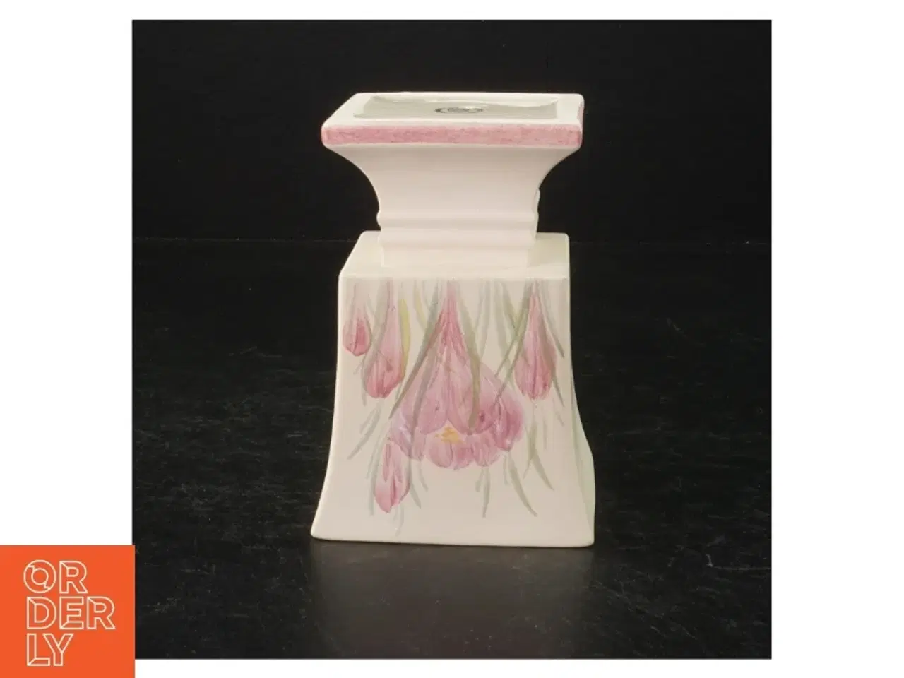 Billede 2 - Keramikvase med tulipanmotiv (str. 12,5 cm)