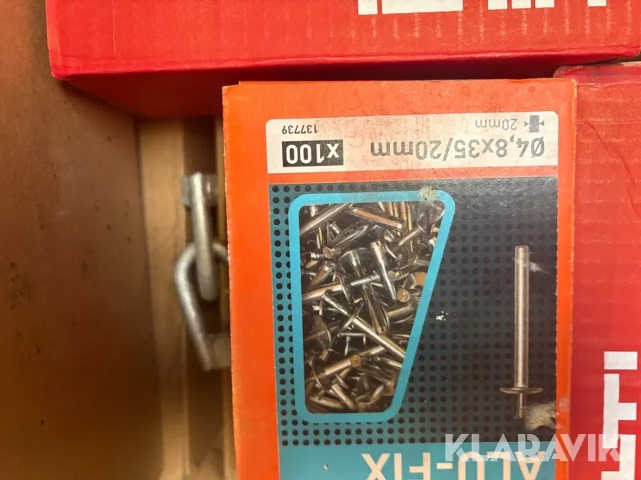 Billede 3 - LOT: bolte, møtrikker, popnitter, og diverse Hilti Og Andre