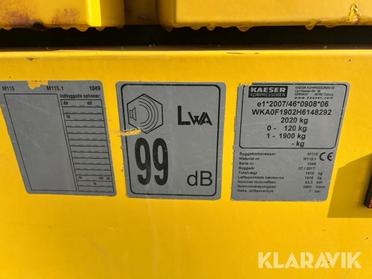 Billede 6 - Mobil kompressor Kaeser M115
