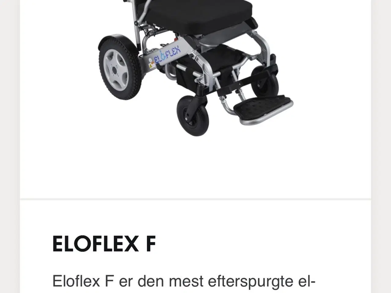 Billede 9 - Meget velholdt Eloflex kørestol