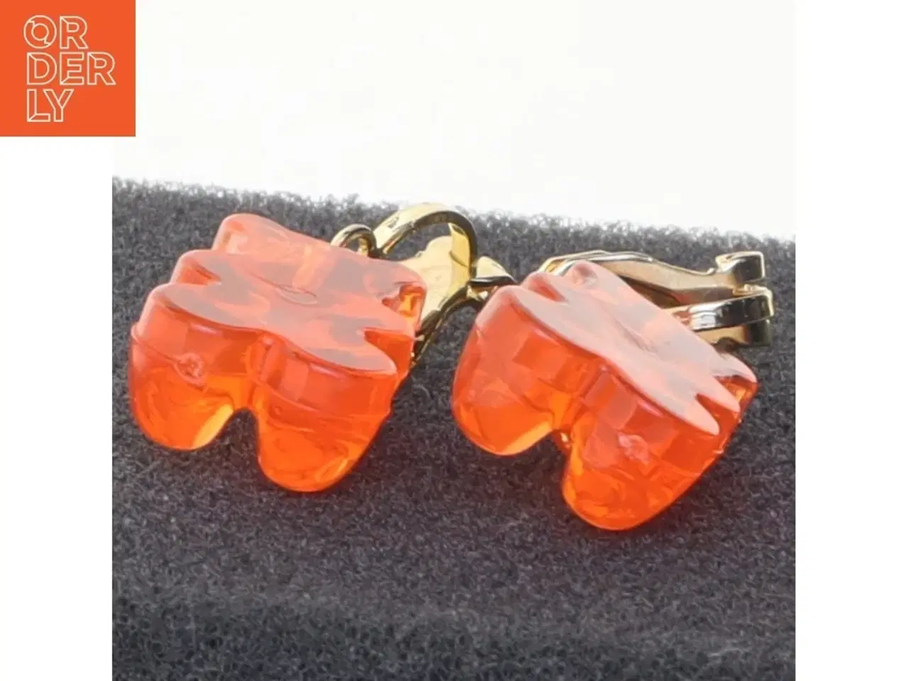 Billede 3 - Orange gummybjørn øreringe (str. 2,9 cm)