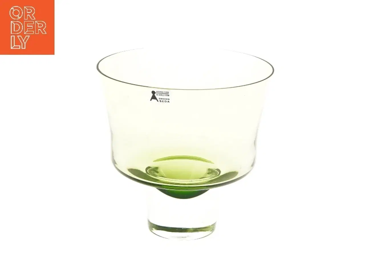 Billede 1 - Glas vase på fod fra Sweden Seda (str. Ø 15x15 cm)