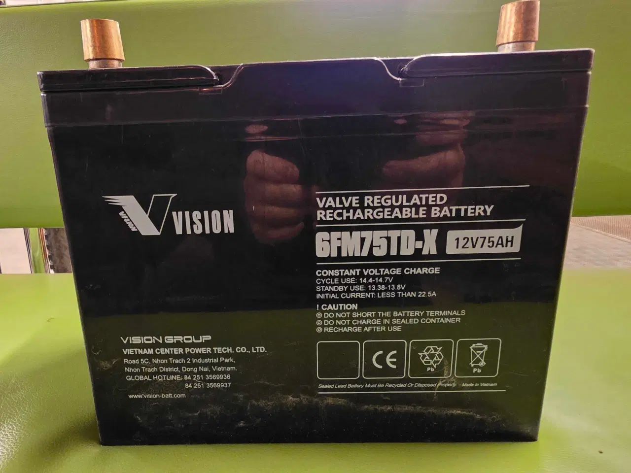 Billede 2 - AGM Batteri 12V75AH (6FM75TD-X) fra 21/22 brugt ti