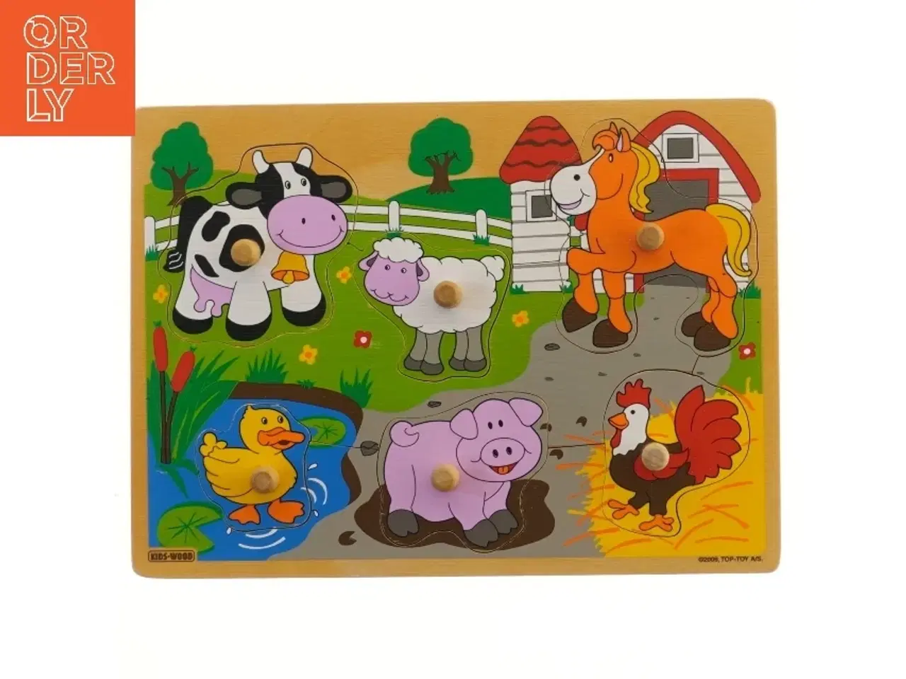 Billede 1 - Træpuslespil med dyremotiver fra Kids Wood (str. 28,5x21 cm)