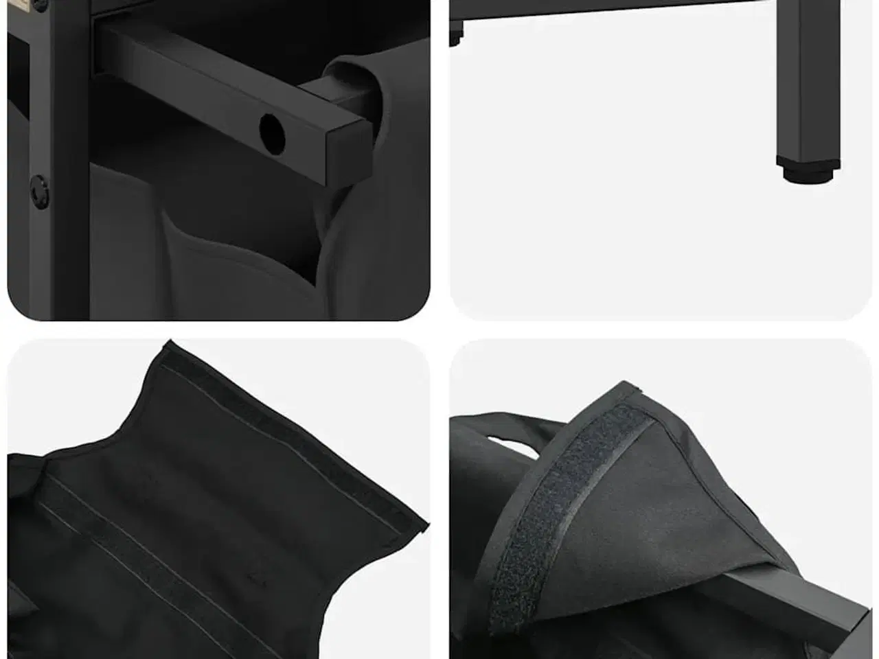 Billede 11 - Vasketøjskurv 3 rum med hylde sonoma-eg