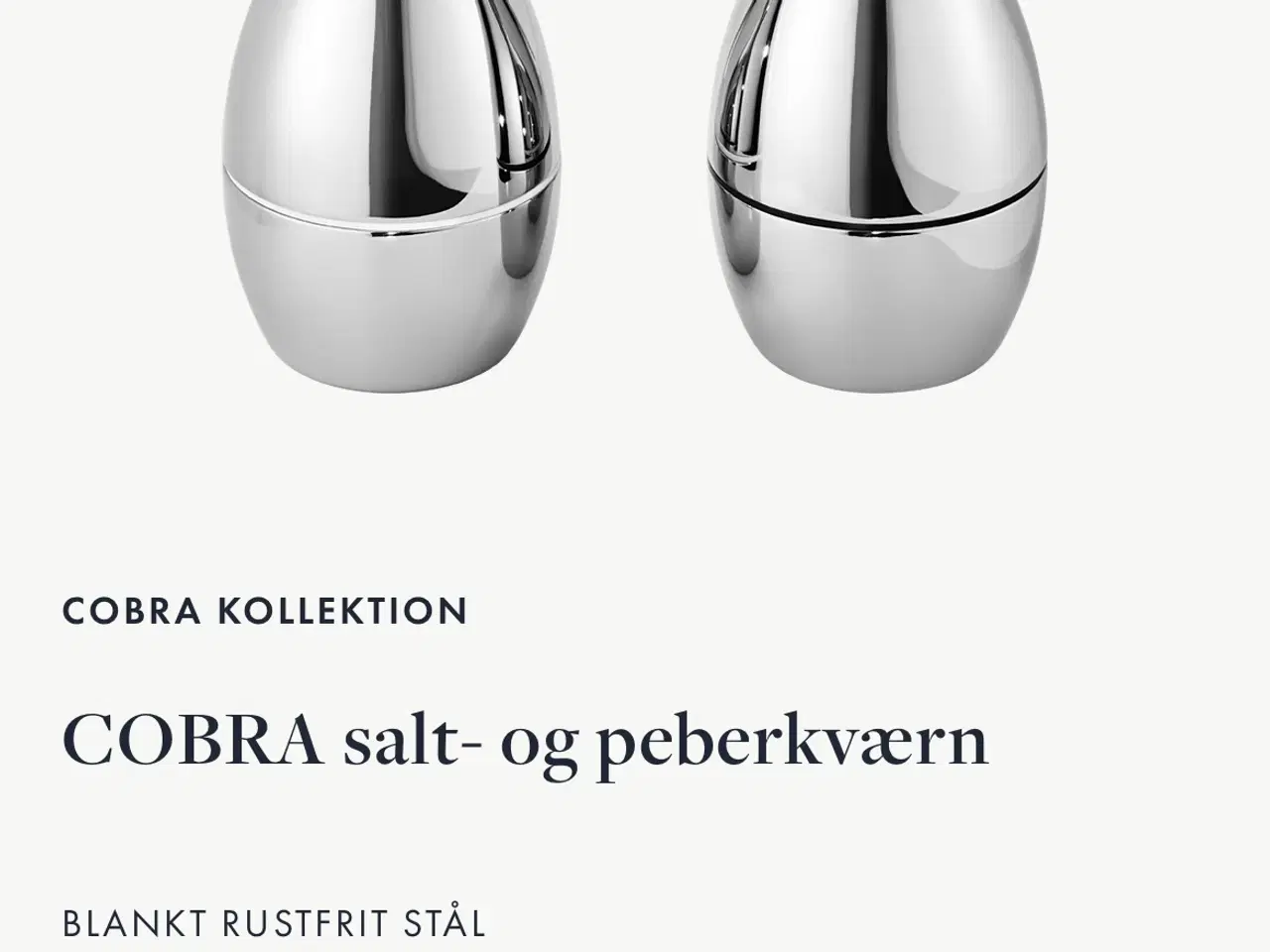 Billede 5 - Georg Jensen Cobra salt og pebersæt NYT