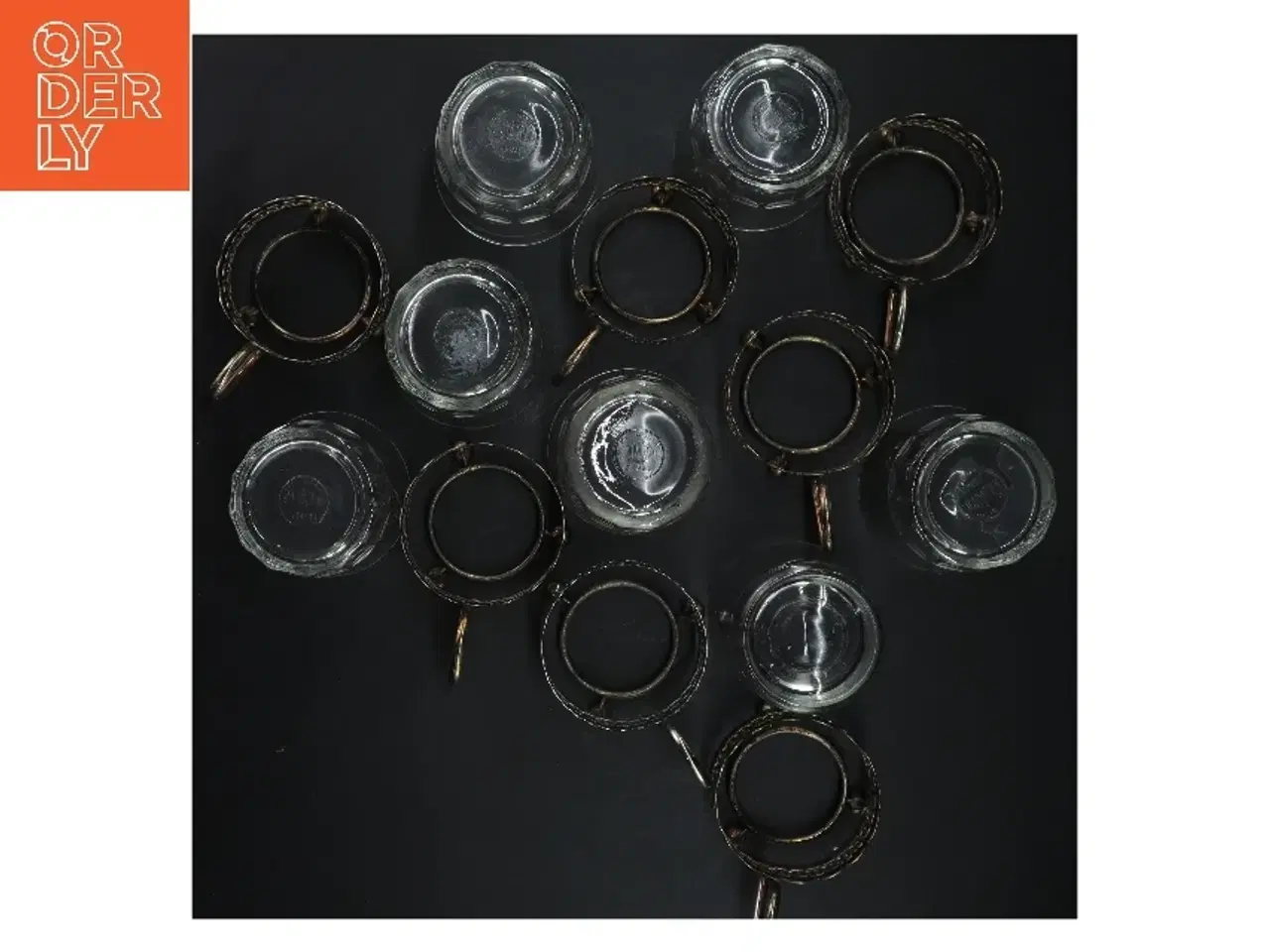 Billede 3 - Glasholdere (str. 7 stk Ø 7,5 cm længde 10,5 cm)