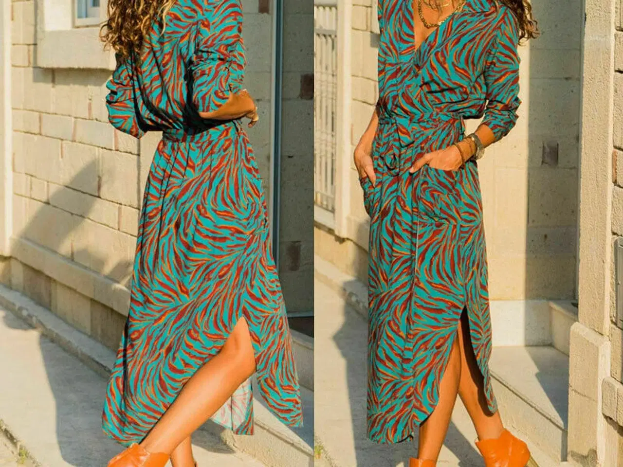 Billede 2 - Kjole- Maxi Dress-BOHO (stor: Medium-38/40)- M/L.