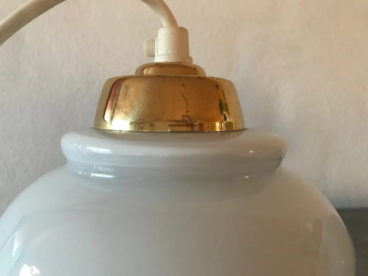 Billede 2 - Vintage lamper i messing og opaline