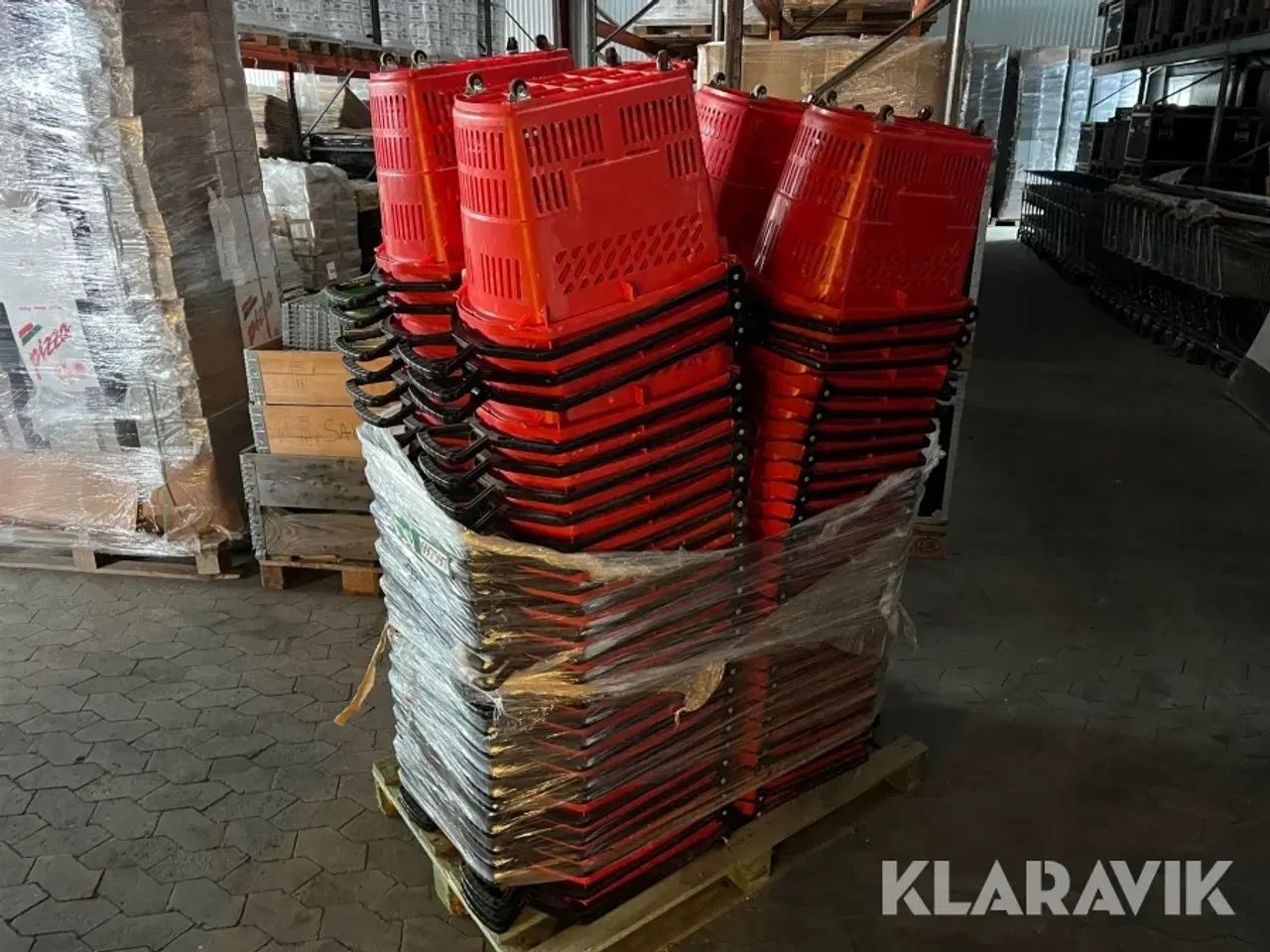 Billede 1 - Indkøbskurve på hjul 1 palle - 110 styk