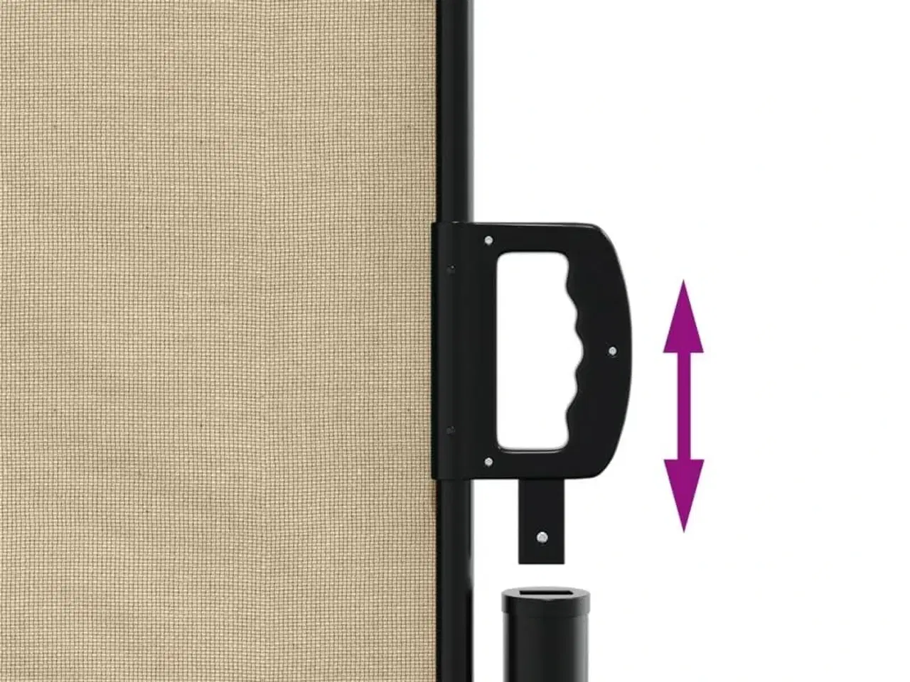 Billede 6 - Sammenrullelig sidemarkise 180x300 cm beige