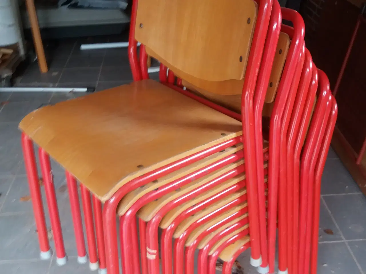 Billede 1 - stole med metalstativ