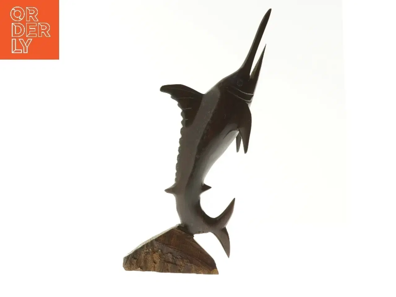 Billede 1 - Træfigur af marlin-fisk (str. 32,5 cm)