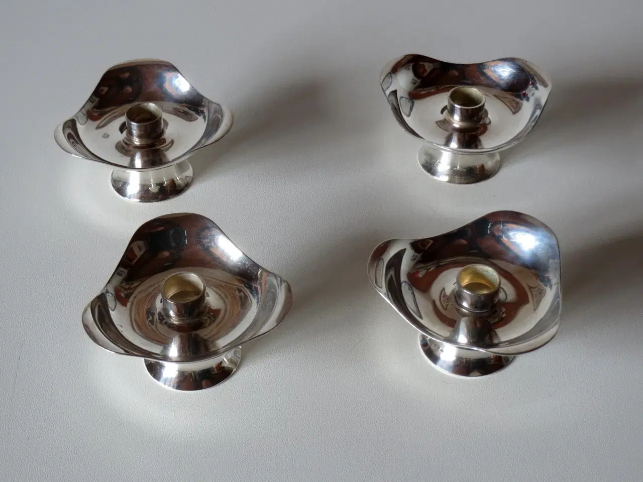 Billede 1 - Vendbare sølvplet stager