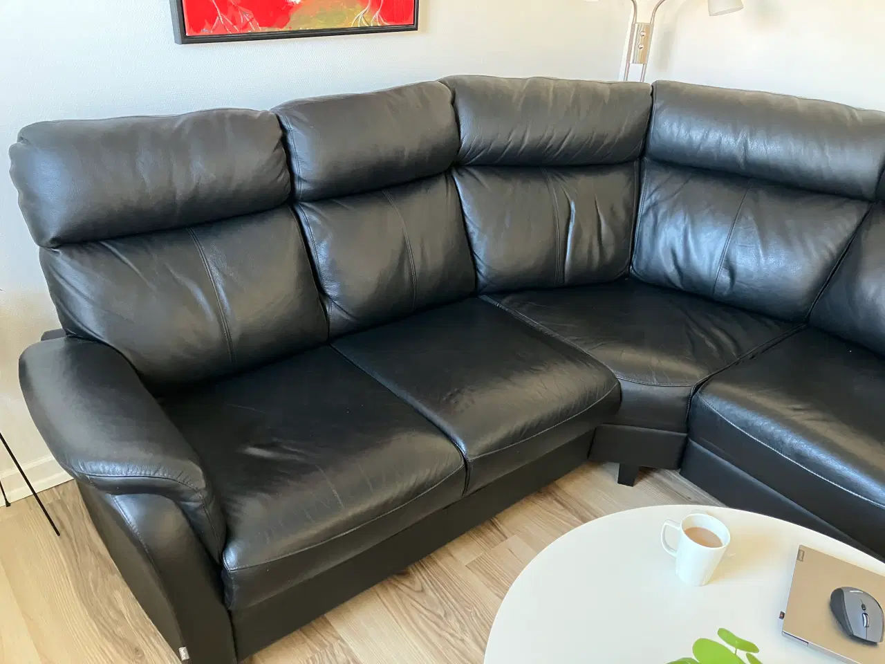 Billede 3 - Læder hjørnesofa