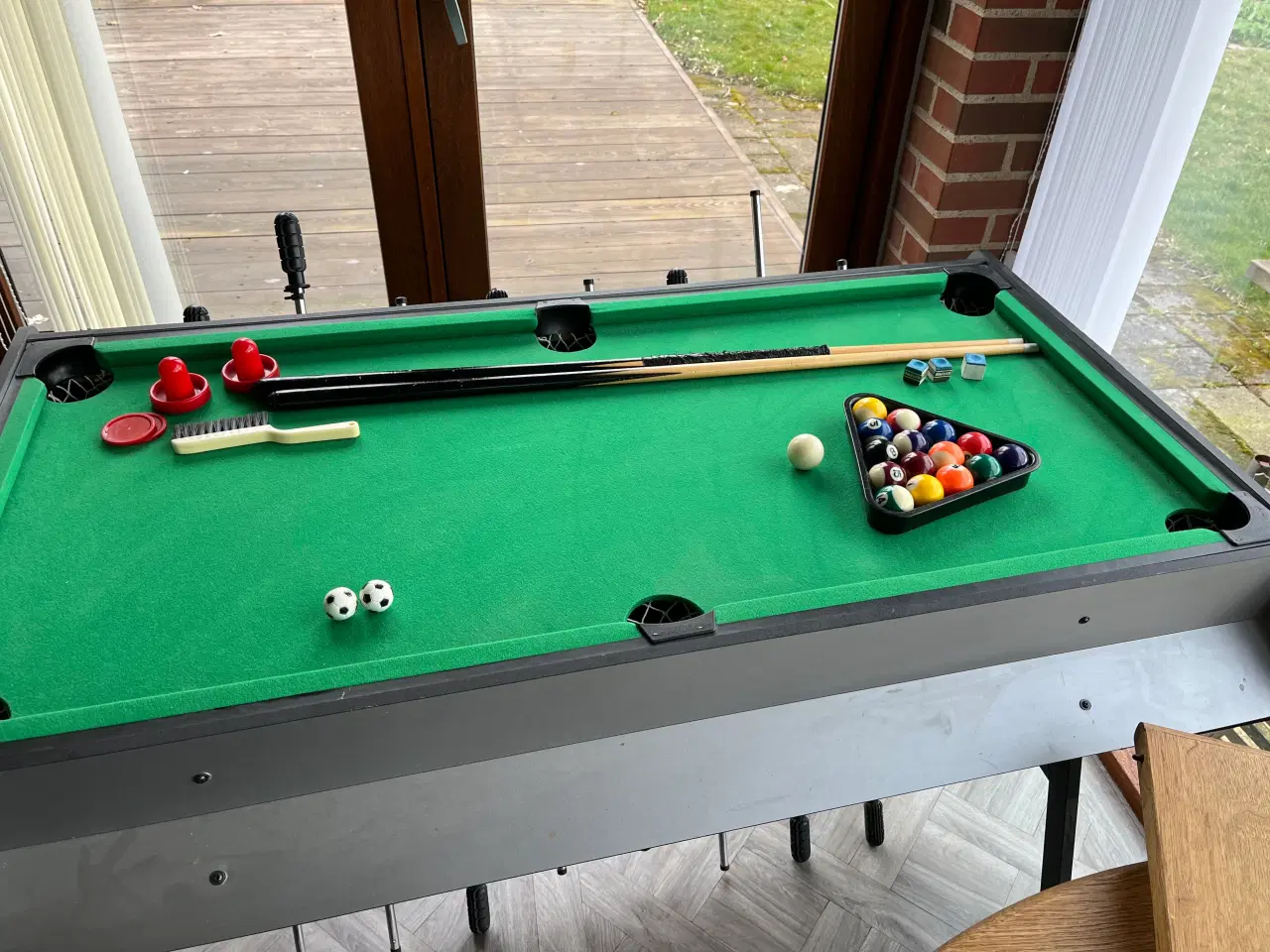 Billede 2 - Airhockey, bordfodbold, billardbord 3 i 1.