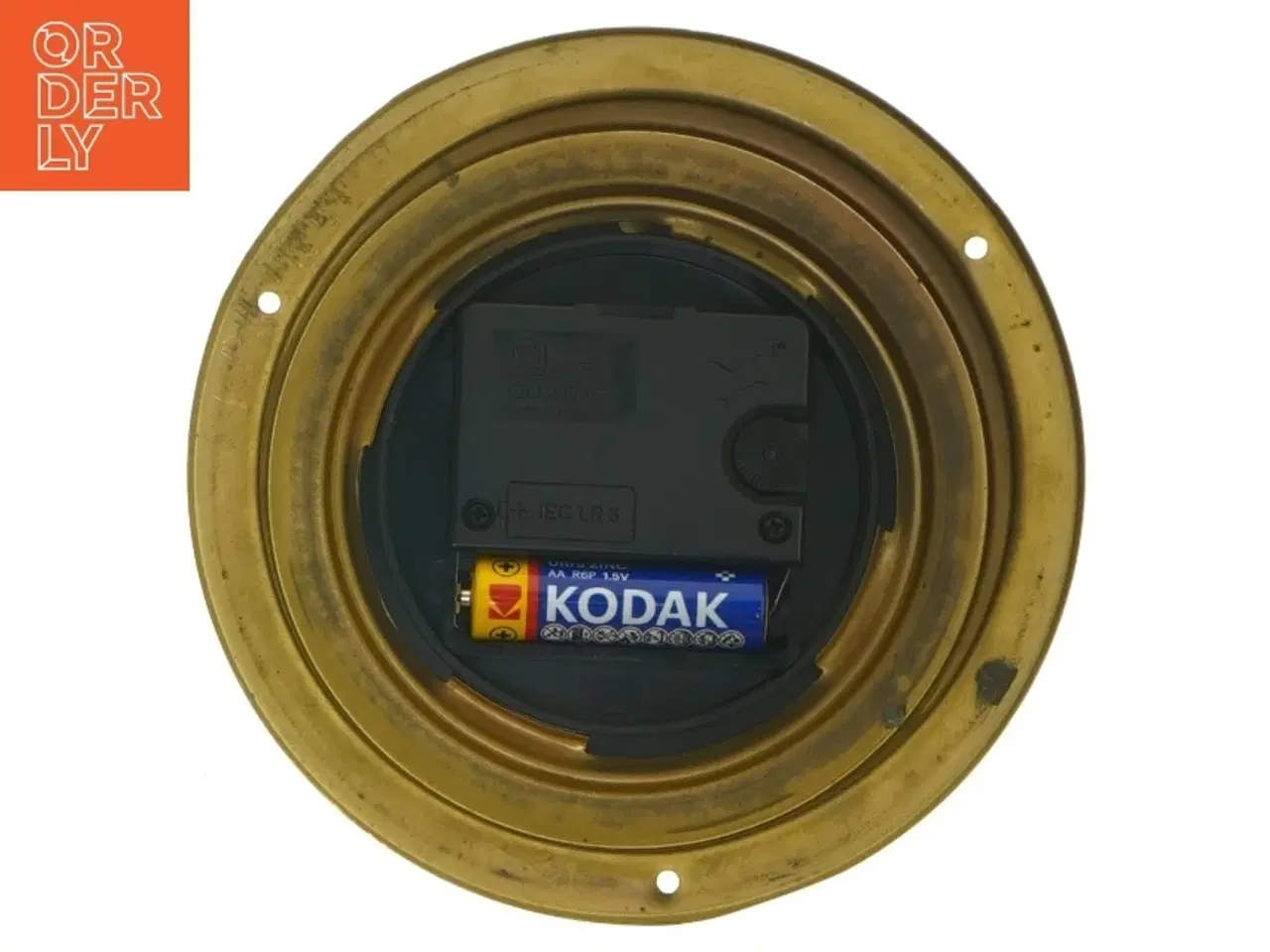 Billede 5 - Maritimt ur og barometer sæt i messing (str. Ø. 14 cm. 2 styk)