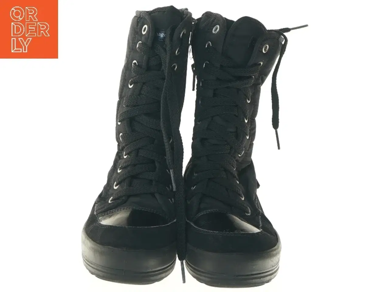 Billede 4 - Sorte støvler fra mærket copenhagen med snøre (str. 33 )