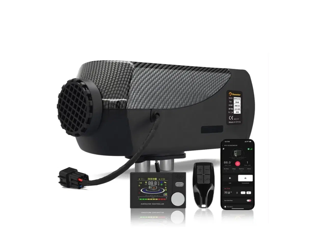 Billede 1 - Kinafyr 8 Kw 12 volt med appstyring silent pumpe