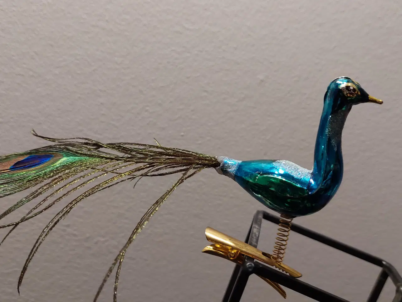 Billede 7 - Julepynt, Gamle Ældre fugle eller påfugl med fjer