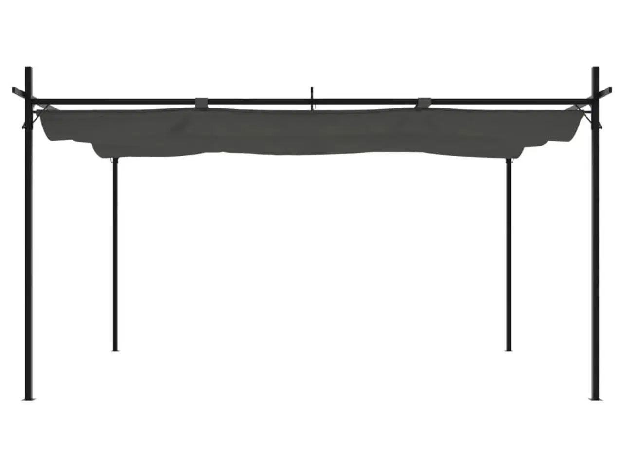 Billede 3 - Pergola med sammenrulleligt tag 395x292x230 cm antracitgrå