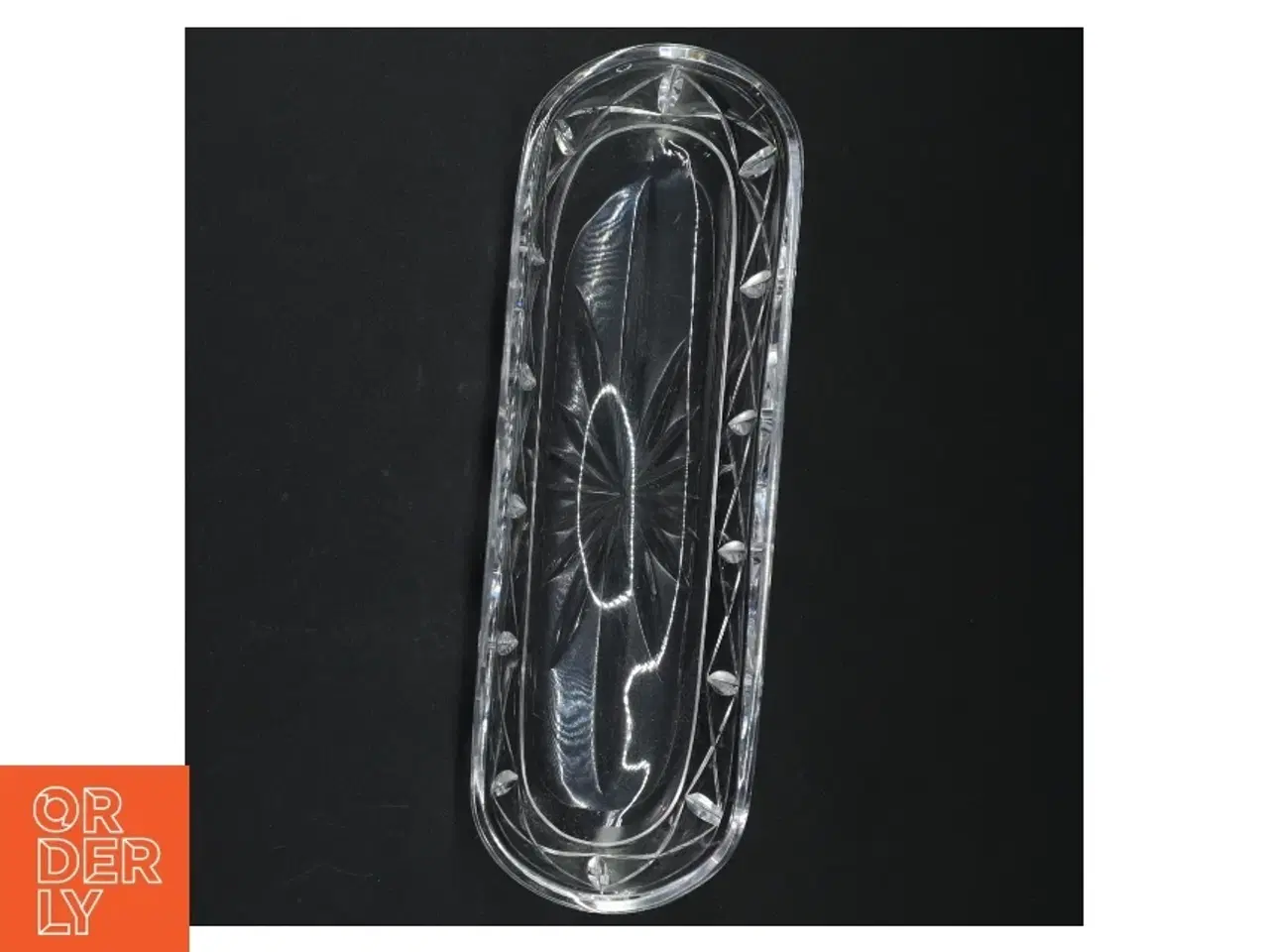 Billede 3 - Glasskål   brugt på gamle toiletborde (str. 25 x 8 cm)