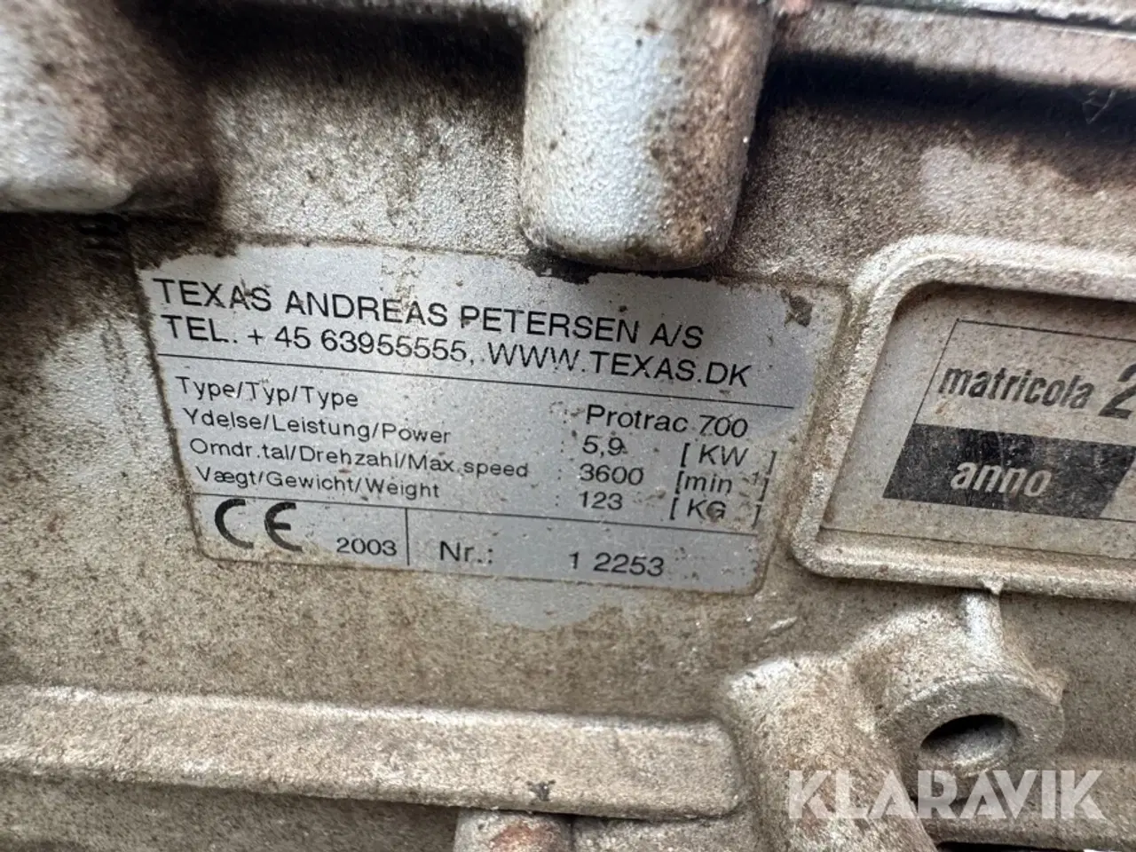Billede 5 - Redskabsbærer Texas Protrac 700 med kost