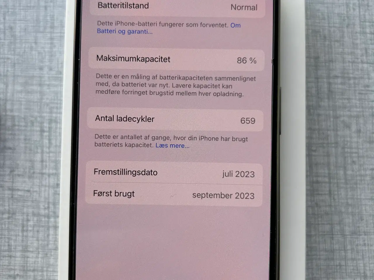Billede 5 - Super velholdt iPhone 15 pro 256 gb 