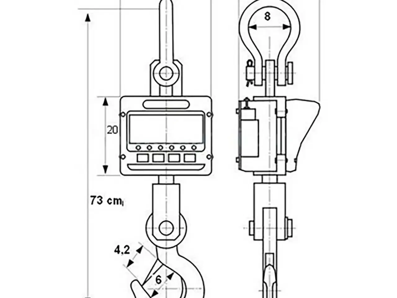 Billede 4 - Kranvægt – 5000 kg / 1 kg – LED – fjernbetjening