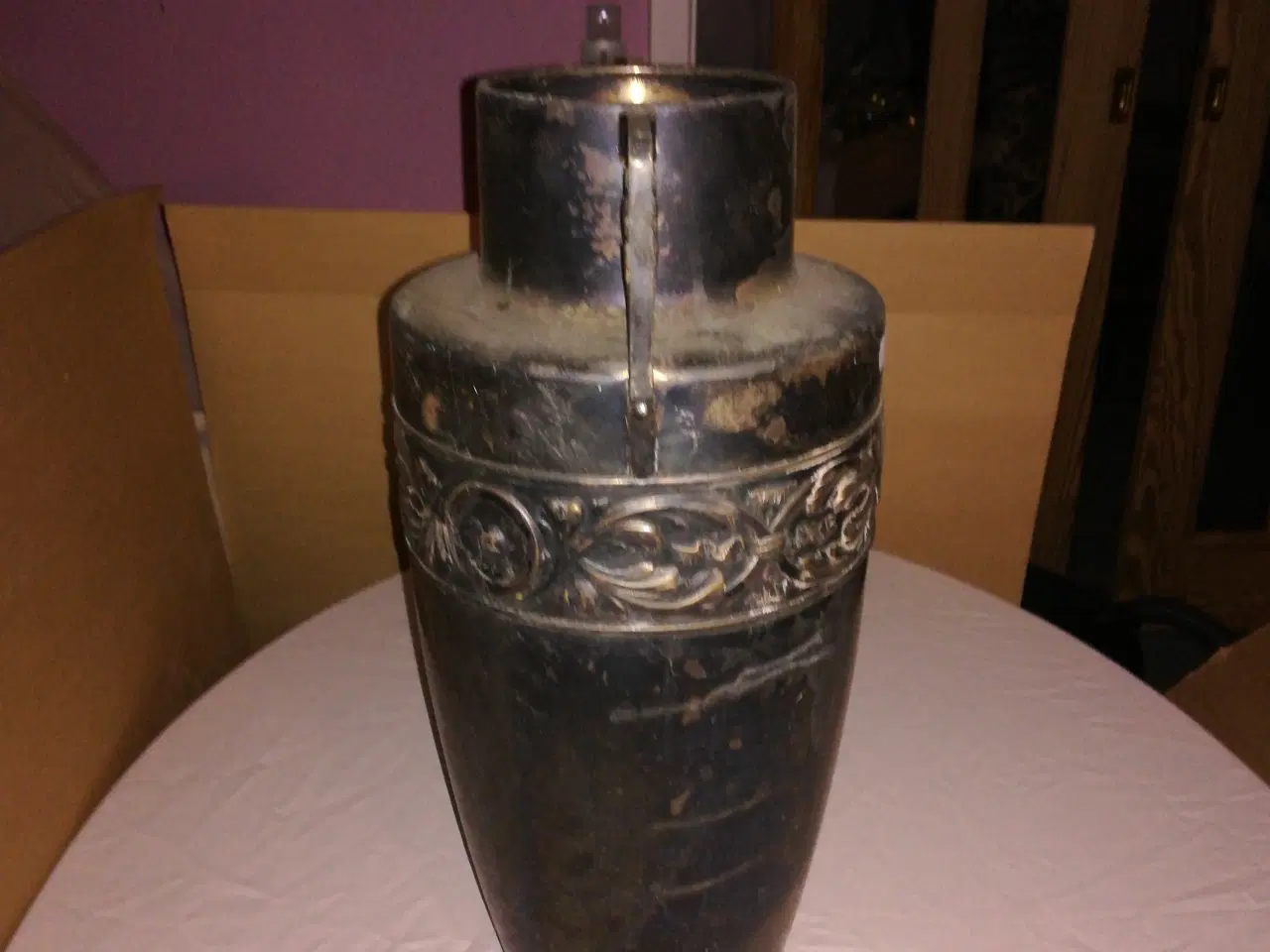 Billede 2 - Vase forsølvet 50 cm høj. 