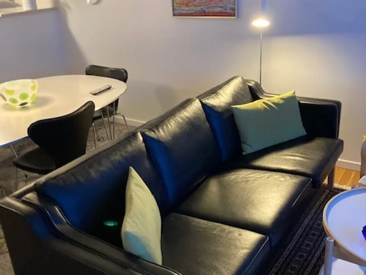 Billede 1 - 3 personers lædersofa Stouby