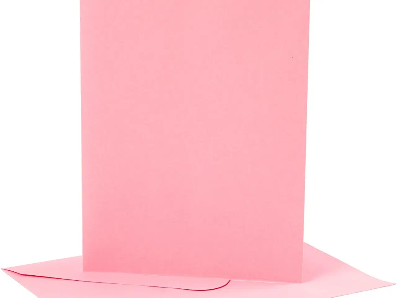 Billede 1 - Kort og kuverter, kort str. 12,7x17,8 cm, kuvert str. 13,3x18,5 cm, 220 g, rosa, 4sæt/ 1 pk.