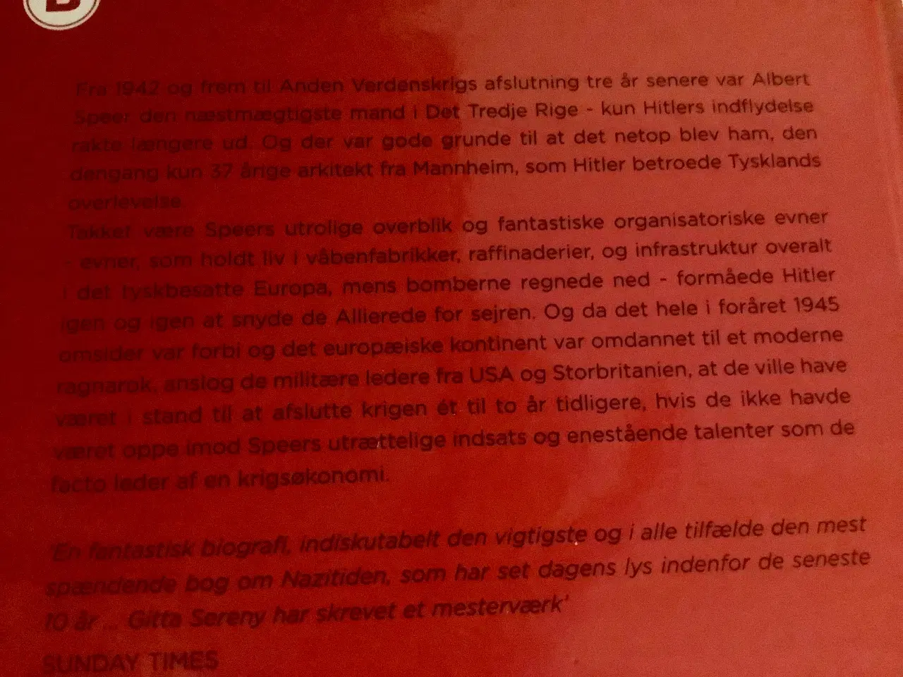 Billede 3 - Speer - Hitlers yndling.Af Gitta Sereny.