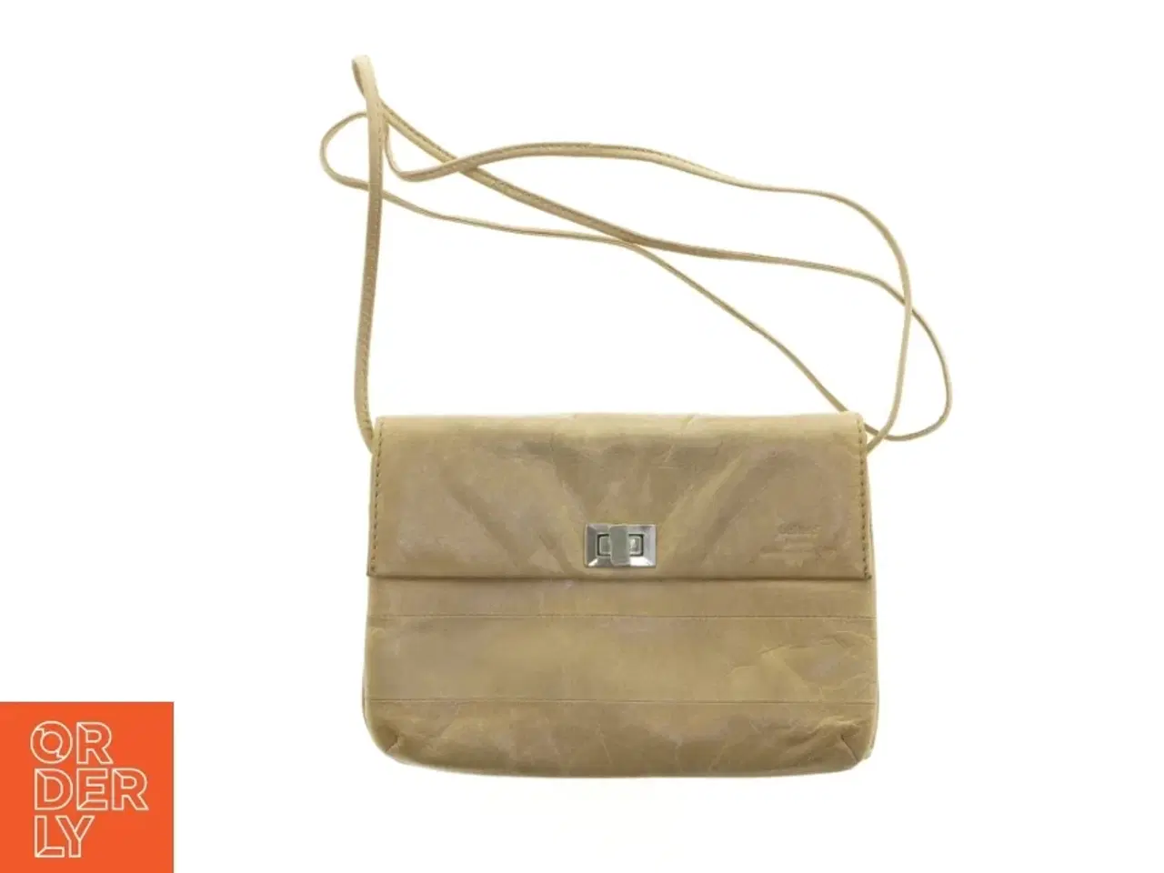 Billede 1 - Beige Læder Crossbody skuldertaske (str. 23 x 17 cm)