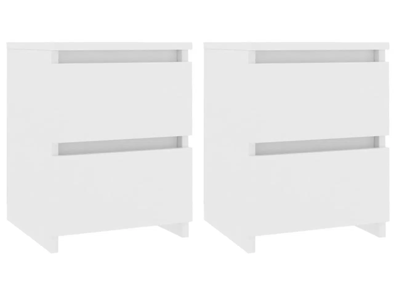Billede 2 - Sengeborde 2 stk. 30x30x40 cm konstrueret træ hvid