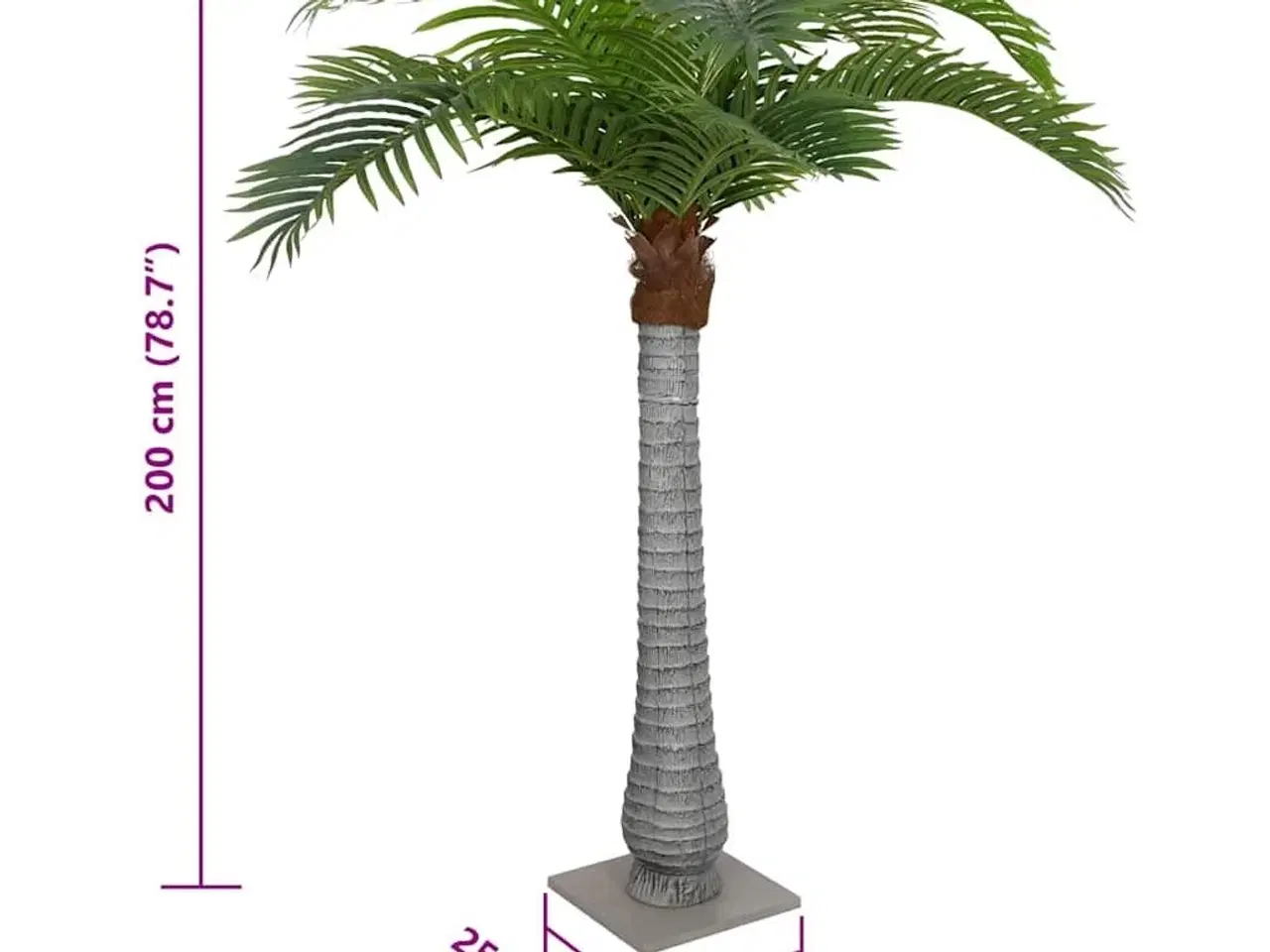Billede 5 - Kunstig palme 15 blade 200 cm grøn