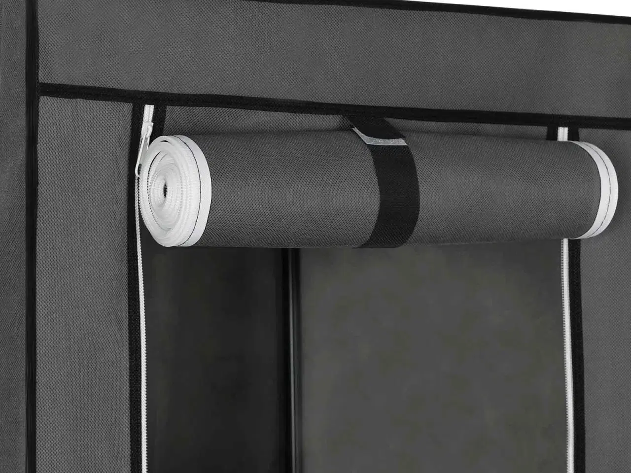 Billede 5 - Garderobeskab stof transportabelt klædeskab med hylder og bøjlestang, grå, 150 × 45 × 175 cm